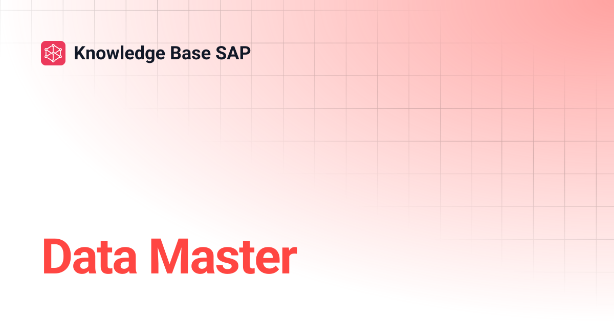 Data Master | Knowledge Base SAP