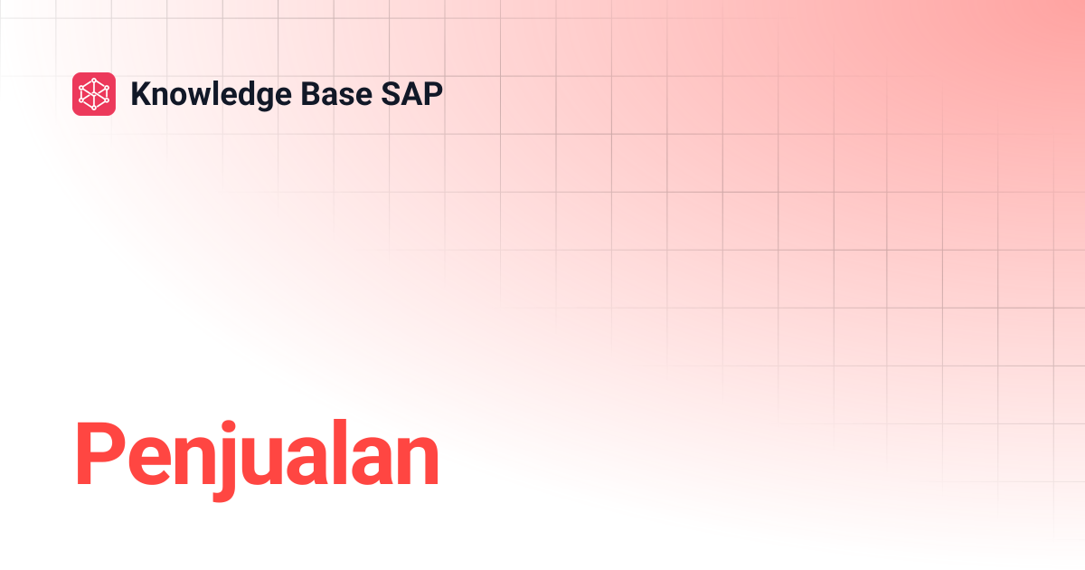 Penjualan | Knowledge Base SAP